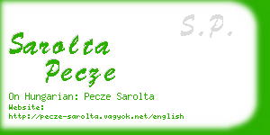 sarolta pecze business card